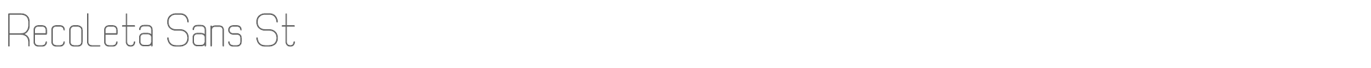 Sample characters Recoleta Sans St Font